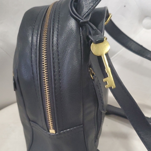 Fossil Midnight Black Backpack with Gold Accents - Picture 8 of 14